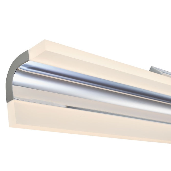 Abra Lighting Eros 2 Light 32" Curved Twin Bar Vanity, Chrome