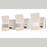Abra Lighting Fang 6 Light 3 Light Curved Frosted Vanity, Chrome
