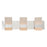 Abra Lighting Fang 6 Light 3 Light Curved Frosted Vanity, Chrome