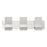 Abra Lighting Fang 6 Light 3 Light Curved Frosted Vanity, Chrome
