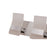 Abra Lighting Fang 6 Light 3 Light Curved Frosted Vanity, Chrome