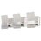 Abra Lighting Fang 6 Light 3 Light Curved Frosted Vanity, Chrome