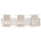 Abra Lighting Fang 6 Light 3 Light Curved Frosted Vanity, Chrome