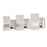 Abra Lighting Fang 6 Light 3 Light Curved Frosted Vanity, Chrome