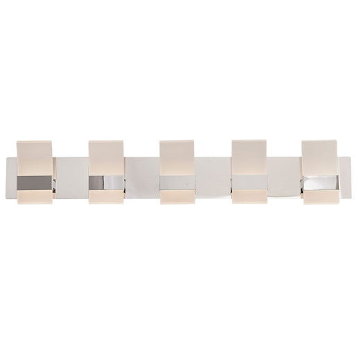 Abra Lighting Fang 14 Light Curved Frosted Vanity, Chrome