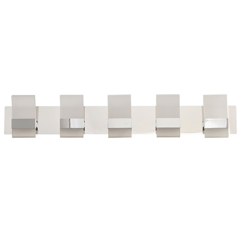 Abra Lighting Fang 14 Light Curved Frosted Vanity, Chrome