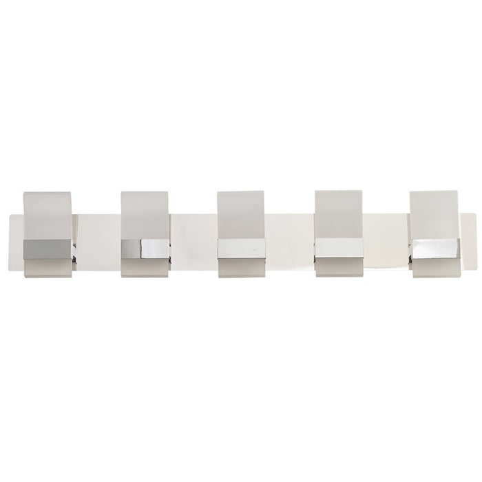Abra Lighting Fang 14 Light Curved Frosted Vanity, Chrome