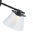 Abra Lighting Cone 3 Light Clear Cones/Opal Diffuser, Black