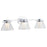 Abra Lighting Cone 3 Light Clear Cones/Opal Diffuser, Chrome