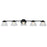 Abra Lighting Cone 5 Light Clear Cones/Opal Diffuser, Black