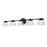 Abra Lighting Cone 5 Light Clear Cones/Opal Diffuser, Black