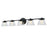 Abra Lighting Cone 5 Light Clear Cones/Opal Diffuser, Black
