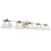 Abra Lighting Cone 5 Light Clear Cones/Opal Diffuser, Nickel
