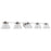Abra Lighting Cone 5 Light Clear Cones/Opal Diffuser, Nickel