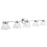 Abra Lighting Cone 5 Light Clear Cones/Opal Diffuser, Chrome