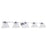 Abra Lighting Cone 5 Light Clear Cones/Opal Diffuser, Chrome