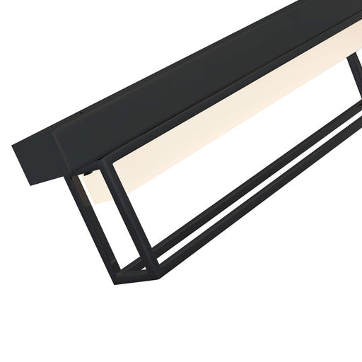 Abra Lighting Pane 3 Light (l) Framed Vanity/Frosted, Black