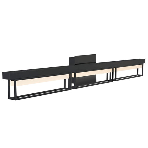Abra Lighting Pane 3 Light (l) Framed Vanity/Frosted, Black