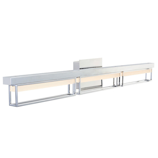 Abra Lighting Pane 3 Light (l) Framed Vanity/Frosted, Chrome