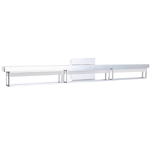 Abra Lighting Pane 3 Light (l) Framed Vanity/Frosted, Chrome