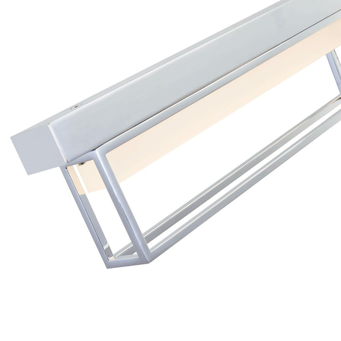 Abra Lighting Pane 3 Light (l) Framed Vanity/Frosted, Chrome