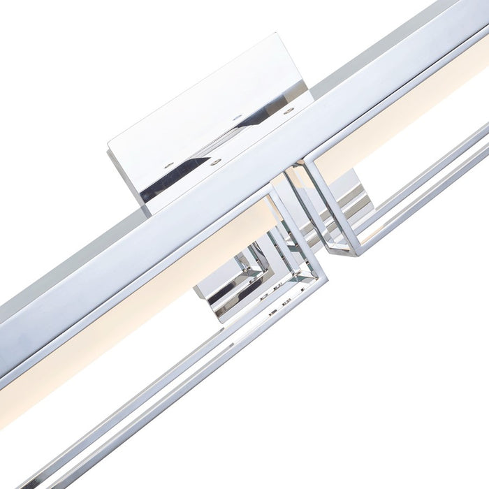 Abra Lighting Pane 3 Light (l) Framed Vanity/Frosted, Chrome