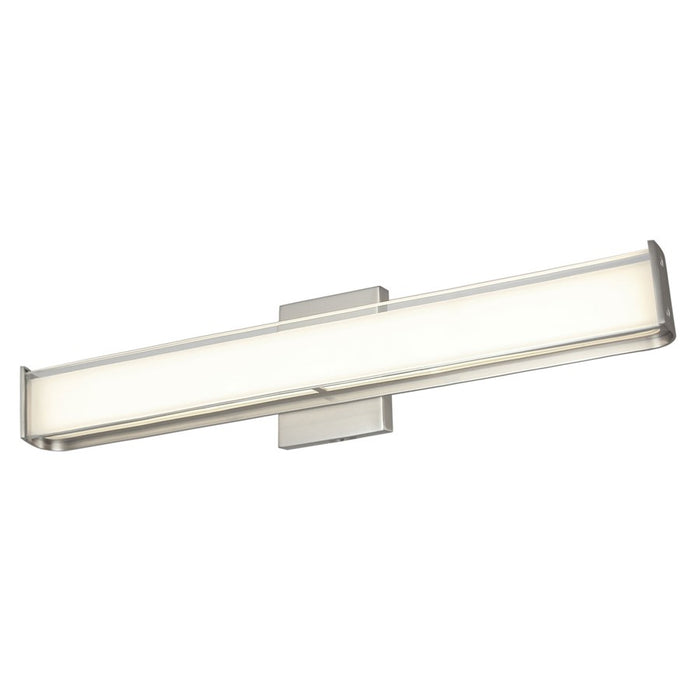 Abra Lighting Bend 1 Light (m) Curved Metal Vanity/Frosted, Nickel