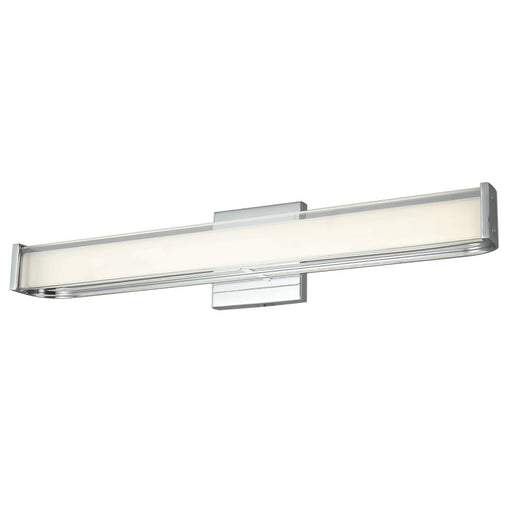 Abra Lighting Bend 1 Light (m) Curved Metal Vanity/Frosted, Chrome