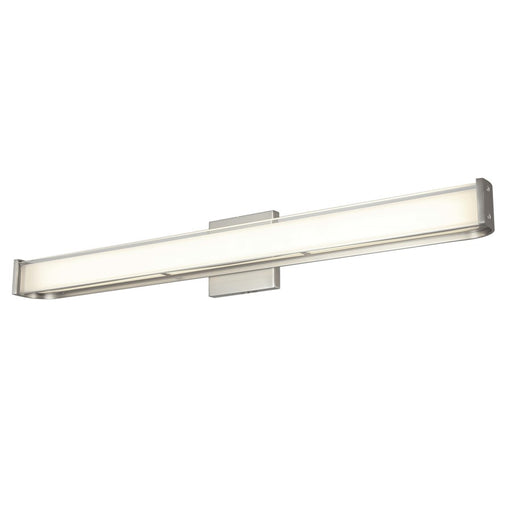 Abra Lighting Bend 1 Light (l) Curved Metal Vanity/Frosted, Nickel