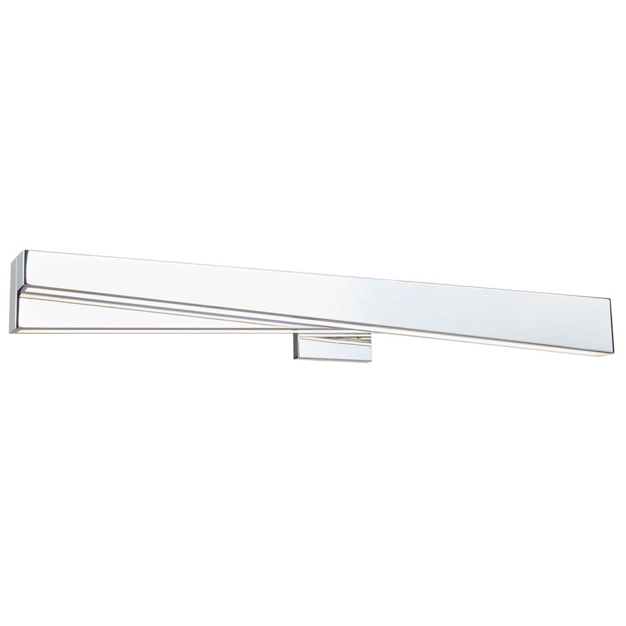 Abra Lighting HiLo 2 Light (l) Offset Linear Vanity, Chrome