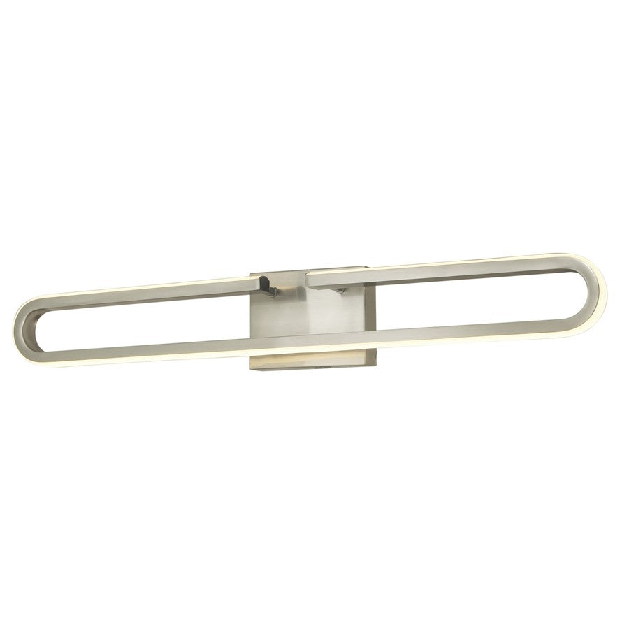 Abra Lighting Speedway 32" Split Oval LED Vanity, Nickel