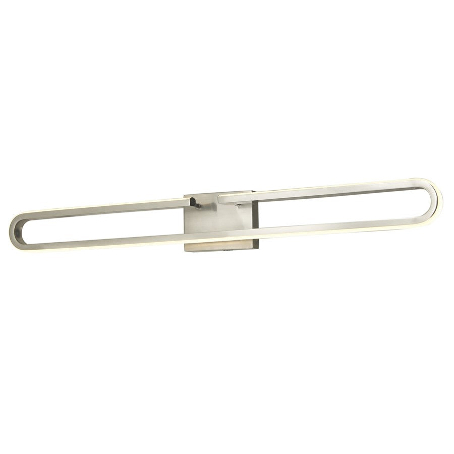 Abra Lighting Speedway 42" Split Oval LED Vanity, Nickel
