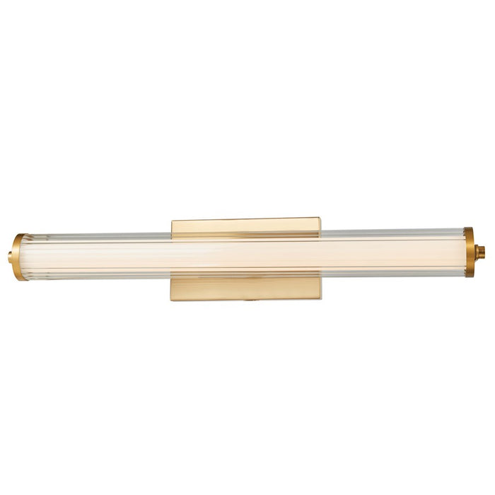 Abra Lighting Macie 1 Light 24" Fluted Clear Glass Vanity, Brass