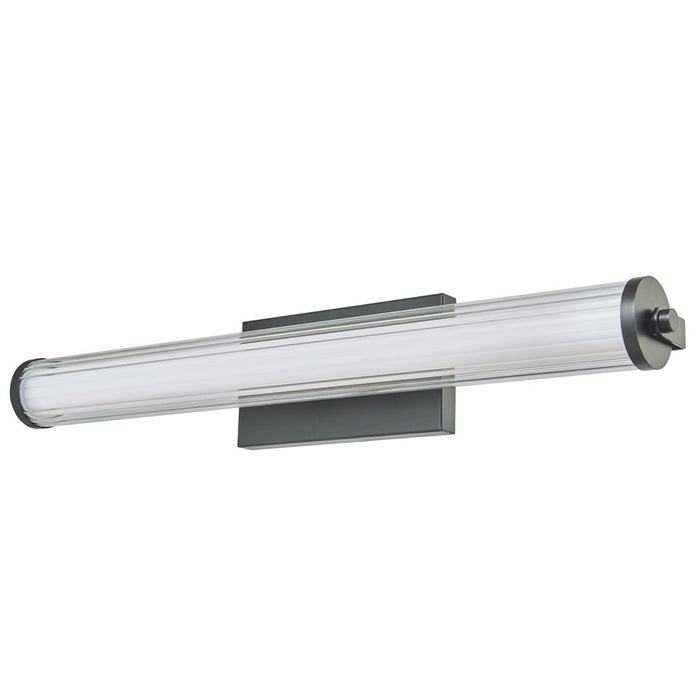 Abra Lighting Macie 1 Light 24" Fluted Clear Glass Vanity, Black