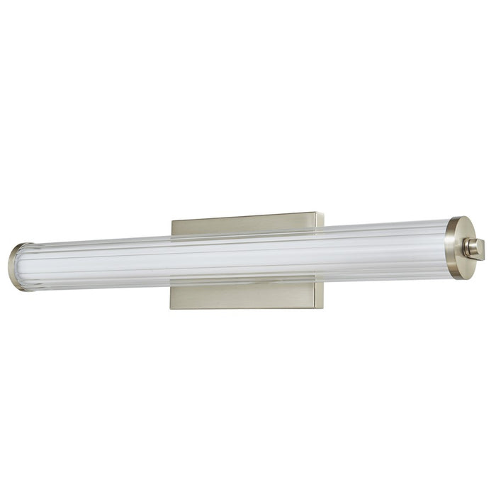 Abra Lighting Macie 1 Light 24" Fluted Clear Glass Vanity, Nickel