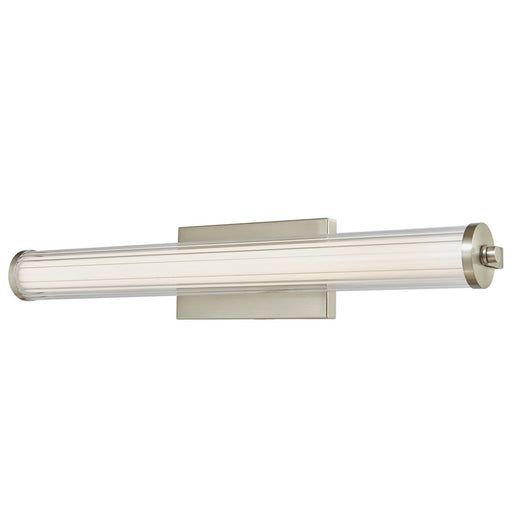 Abra Lighting Macie 1 Light 24" Fluted Clear Glass Vanity, Nickel