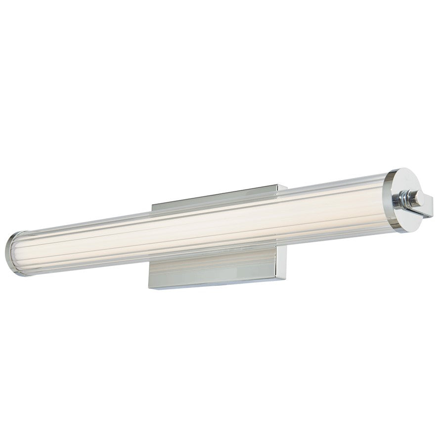 Abra Lighting Macie 1Lt 24" Fluted Clear Glass Vanity, Chrome - 20160WV-CH-MACIE