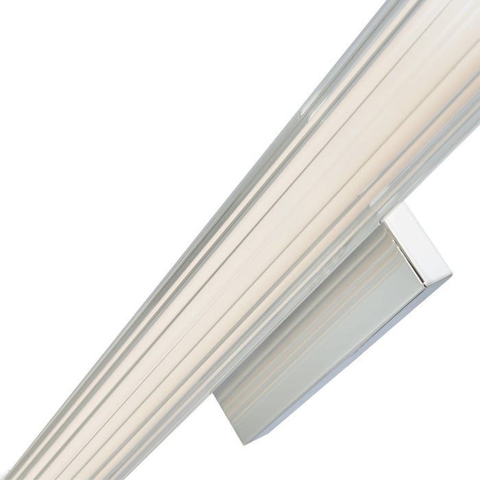 Abra Lighting Macie 1 Light 24" Fluted Clear Glass Vanity, Chrome