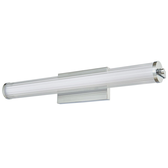 Abra Lighting Macie 1 Light 24" Fluted Clear Glass Vanity, Chrome