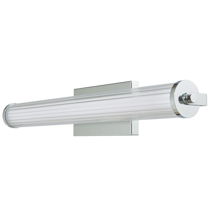 Abra Lighting Macie 1 Light 24" Fluted Clear Glass Vanity, Chrome