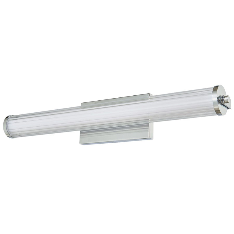 Abra Lighting Macie 1 Light 24" Fluted Clear Glass Vanity, Chrome