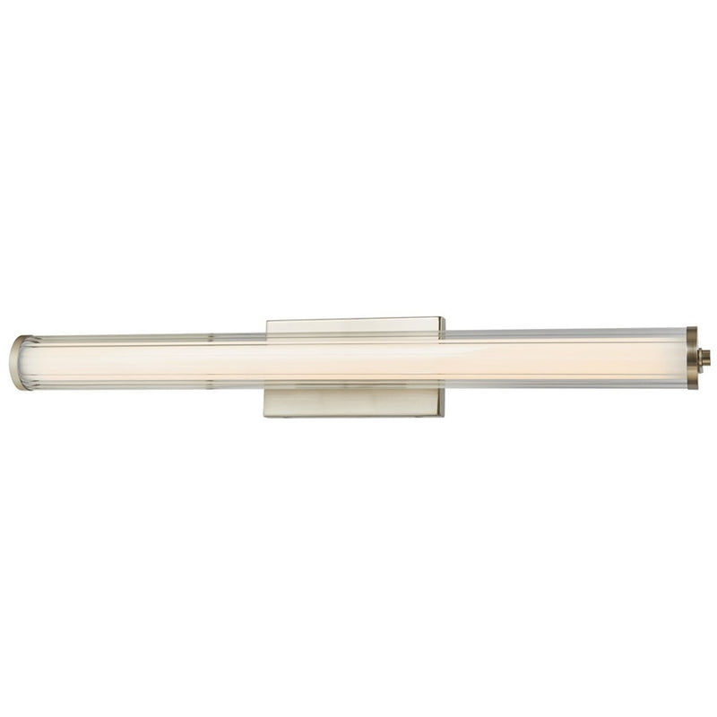 Abra Lighting Macie 1 Light 30" Fluted Clear Glass Vanity, Nickel