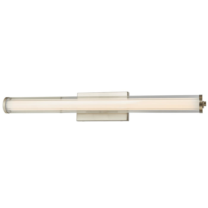 Abra Lighting Macie 1 Light 30" Fluted Clear Glass Vanity, Nickel