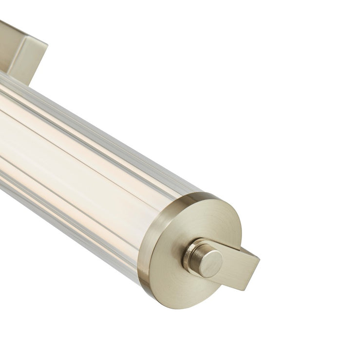 Abra Lighting Macie 1 Light 30" Fluted Clear Glass Vanity, Nickel