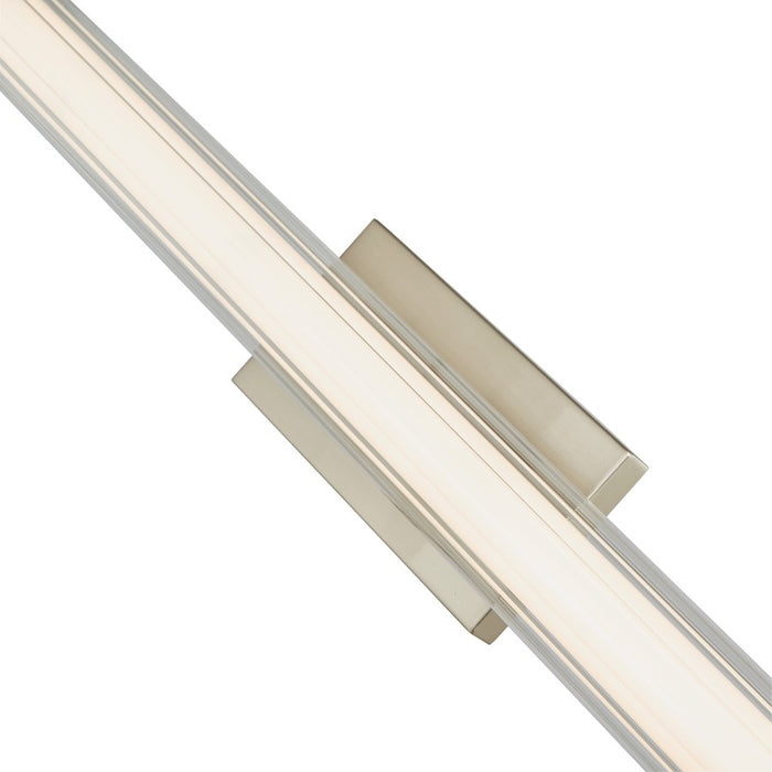 Abra Lighting Macie 1 Light 30" Fluted Clear Glass Vanity, Nickel