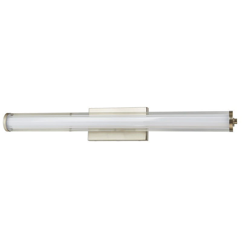 Abra Lighting Macie 1 Light 30" Fluted Clear Glass Vanity, Nickel