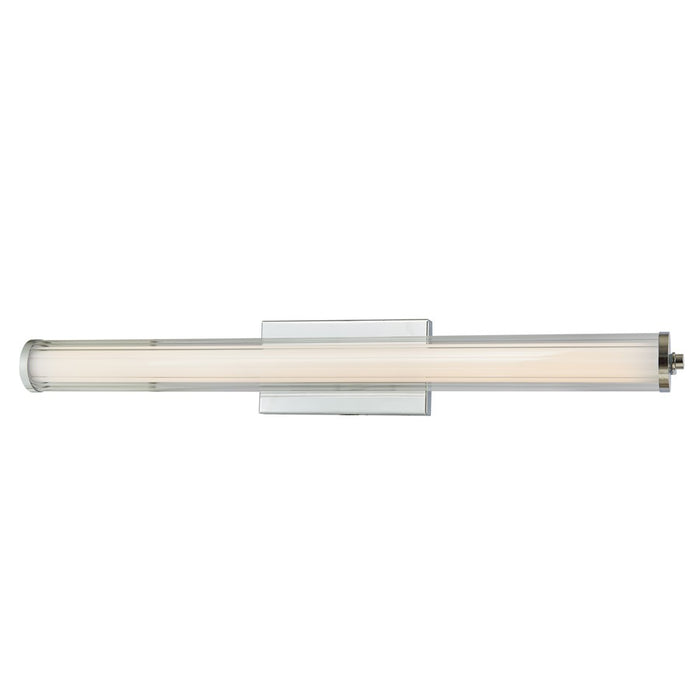 Abra Lighting Macie 1 Light 30" Fluted Clear Glass Vanity, Chrome