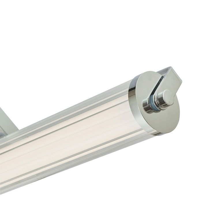 Abra Lighting Macie 1 Light 30" Fluted Clear Glass Vanity, Chrome