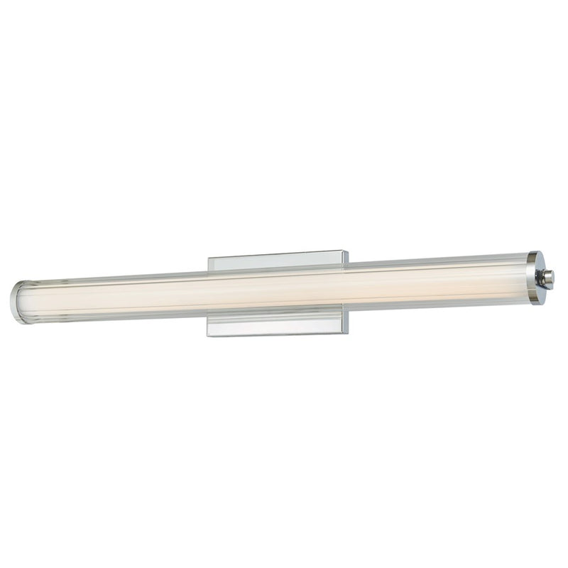 Abra Lighting Macie 1 Light 30" Fluted Clear Glass Vanity, Chrome