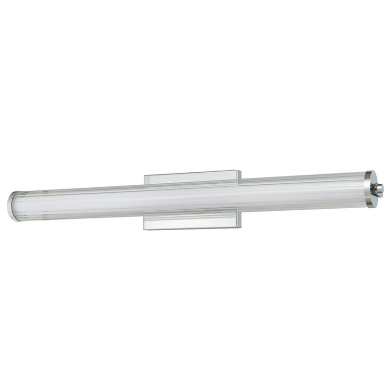 Abra Lighting Macie 1 Light 30" Fluted Clear Glass Vanity, Chrome